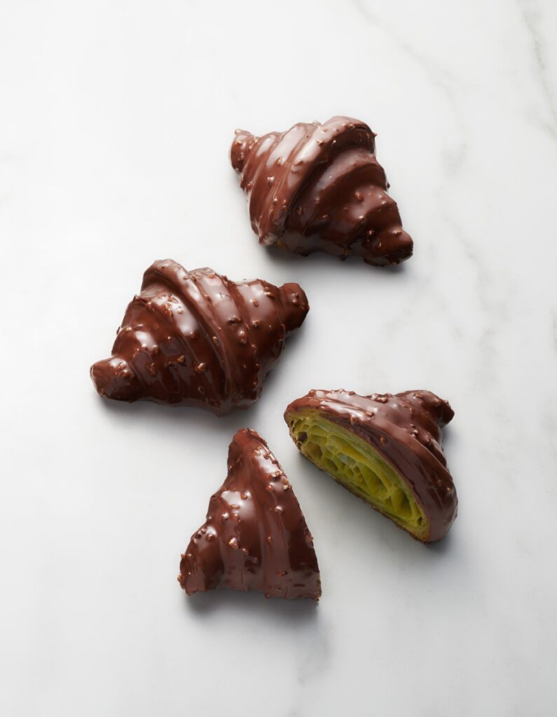 Matcha Gianduja Croissants | Corman International