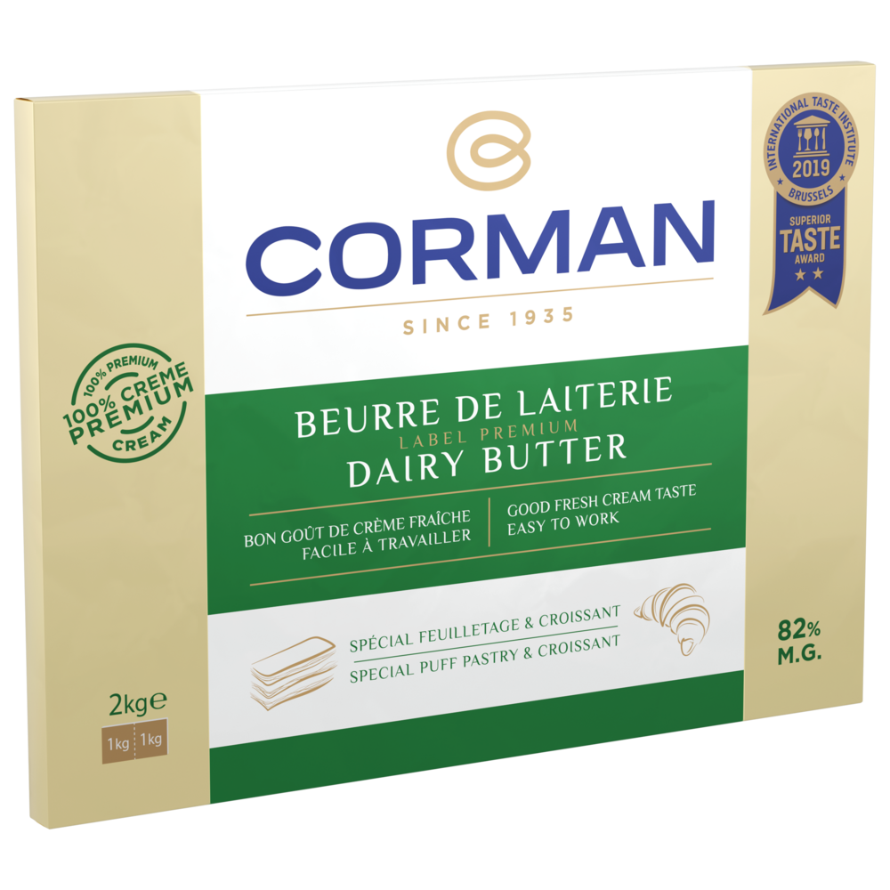 Burro di Latteria Corman 82% m.g. - placche