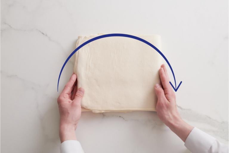 Pieghe pasta lievitata sfogliata